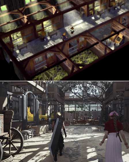 《FF7》官推晒重制前后场景对比:变化之大令人感叹